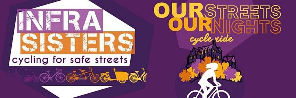 "InfraSisters - cycling for safe streets" banner from Twitter