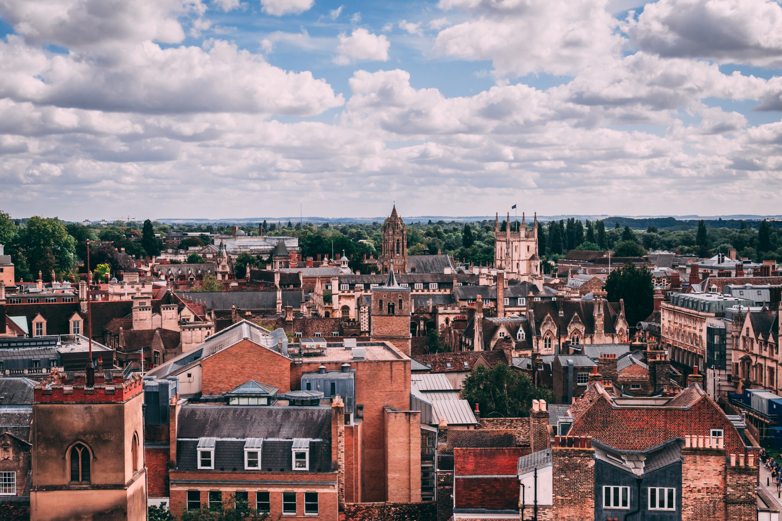 Rooftop view over Cambridge